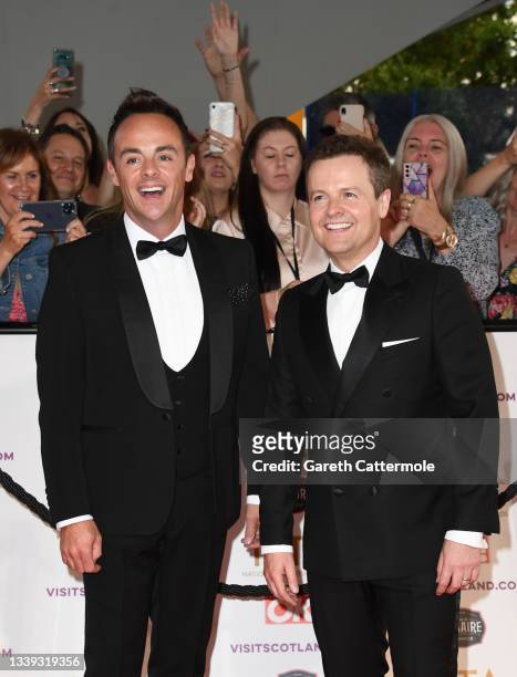 Ant and Dec attend the National Television Awards 2021 at The O2 Arena on September 09, 2021 in London, England.