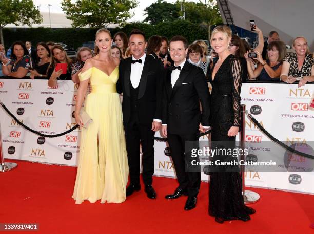 Anne-Marie McPartlin, Ant McPartlin, Declan Donnelly and Ali Astall attend the National Television Awards 2021 at The O2 Arena on September 09, 2021...