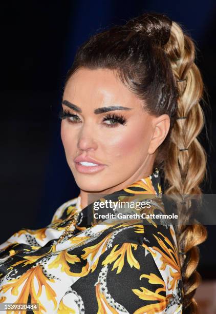 Katie Price attends the National Television Awards 2021 at The O2 Arena on September 09, 2021 in London, England.