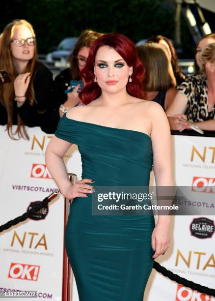 Shona McGarty attends the National Television Awards 2021 at The O2 Arena on September 09, 2021 in London, England.