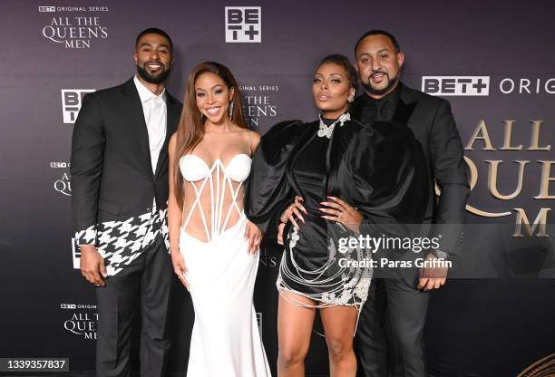 Skyh Black, KJ Smith, Eva Marcille and Michael Sterling attend the premiere screening for the new BET+ and Tyler Perry Studios' scripted series "All...