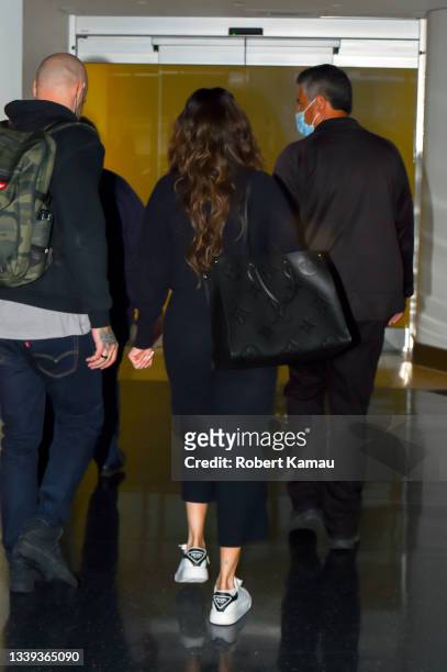 Selena Gomez is seen at John F. Kennedy International Airport on September 09, 2021 in New York City.