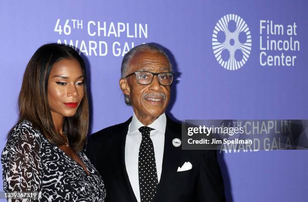 Al Sharpton and Aisha McShaw attend the 46th Chaplin Award Gala honoring Spike Lee on September 09, 2021 at Lincoln Center in New York City.