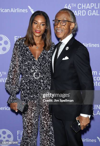 Al Sharpton and Aisha McShaw attend the 46th Chaplin Award Gala honoring Spike Lee on September 09, 2021 at Lincoln Center in New York City.