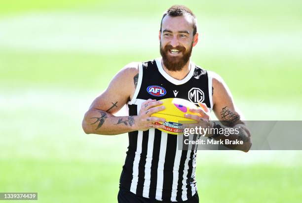 Charlie Dixon of Port Adelaide during a Port Adelaide Power AFL training session at Adelaide Oval on September 10, 2021 in Adelaide, Australia.