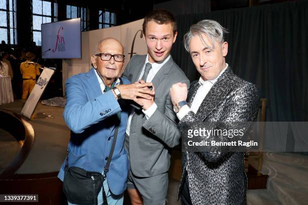 Arthur Elgort, Arthur Elgort, and Alan Cumming attend the The Daily Front Row 8th Annual Fashion Media Awards on September 09, 2021 in New York City.