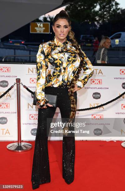 Katie Price attends the National Television Awards 2021 at The O2 Arena on September 09, 2021 in London, England.