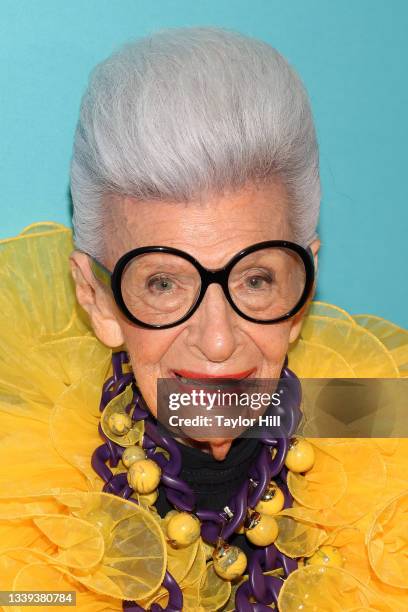 Iris Apfel attends her 100th birthday celebration at Central Park Tower on September 09, 2021 in New York City.
