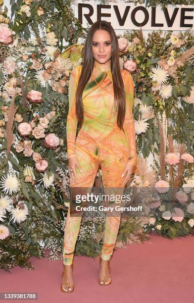 Actress Madison Pettis attends the inaugural REVOLVE GALLERY at Hudson Yards on September 09, 2021 in New York City.
