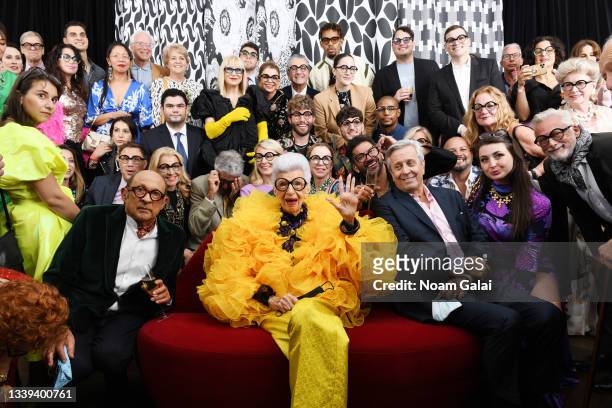 Iris Apfel celebrates her 100th Birthday Party with 100 friends at Central Park Tower on September 09, 2021 in New York City.