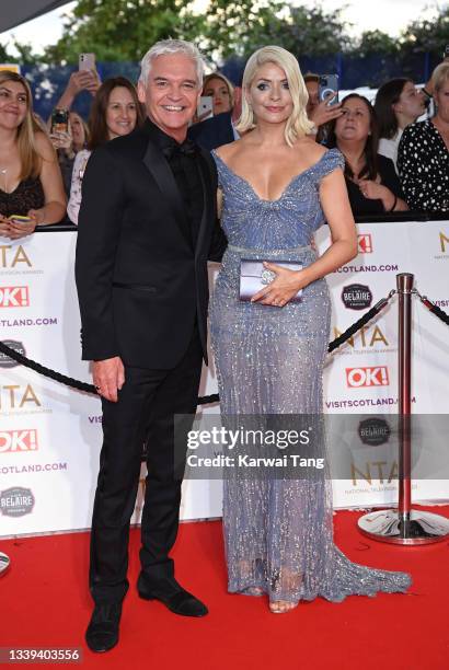 Phillip Schofield and Holly Willoughby attend the National Television Awards 2021 at The O2 Arena on September 09, 2021 in London, England.