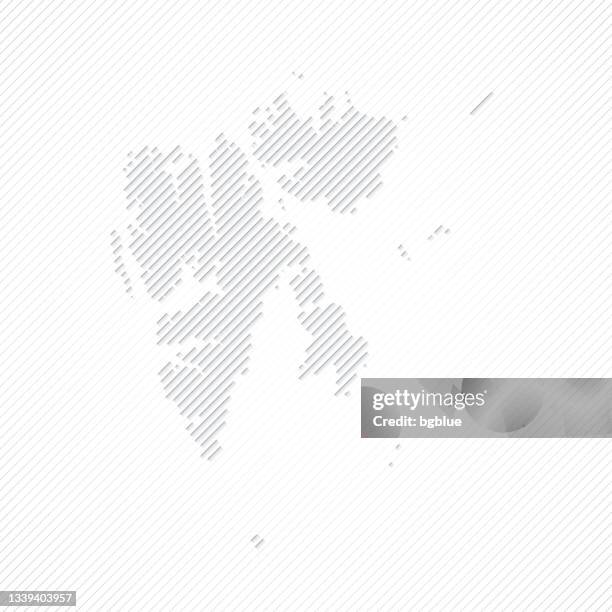 svalbard map designed with lines on white background - longyearbyen stock illustrations
