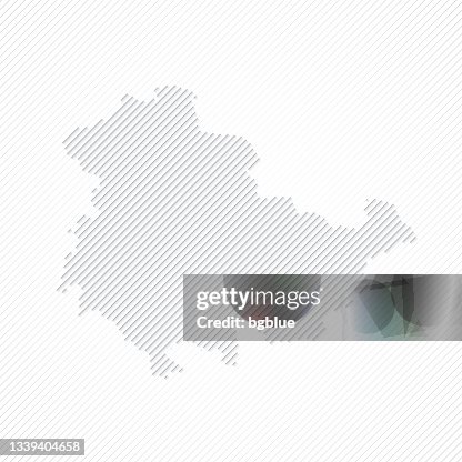 Thuringia Map Designed With Lines On White Background High-Res Vector ...