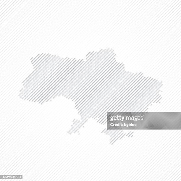 ukraine map designed with lines on white background - ukraine map stock illustrations