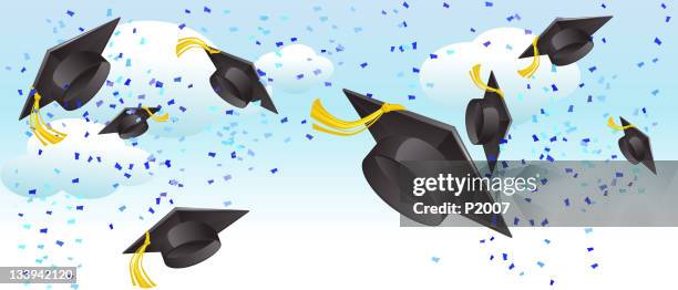 graduation day celebration - graduation stock illustrations