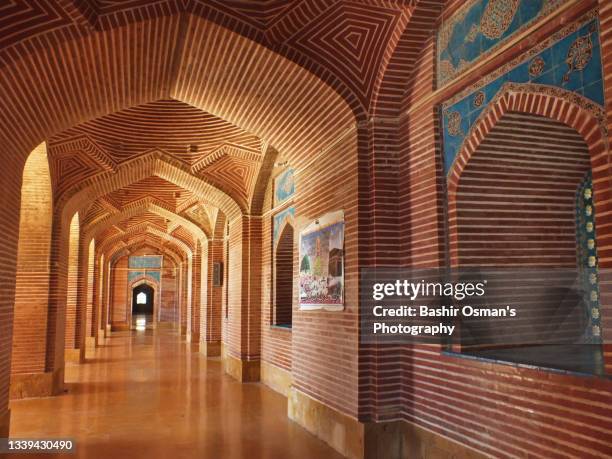 architectural details of shah jahan mosque - pakistan monument 個照片及圖片檔