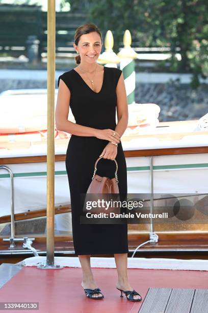 Serena Rossi arrives at the 78th Venice International Film Festival on September 10, 2021 in Venice, Italy.