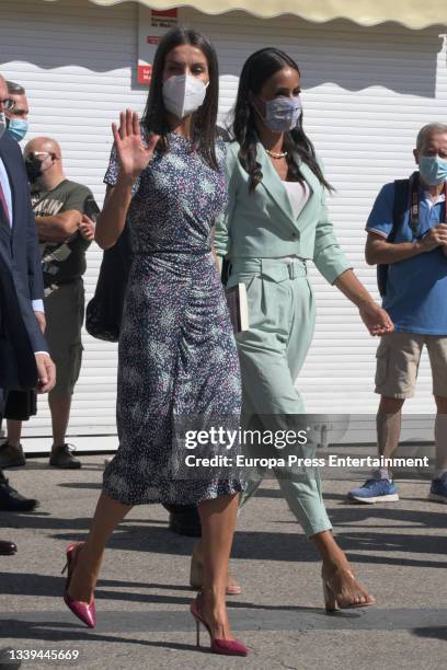 Queen Letizia and the Deputy Mayor of Madrid, Begoña Villacis) after the inauguration of the 80th edition of the Madrid Book Fair, on 10 September,...