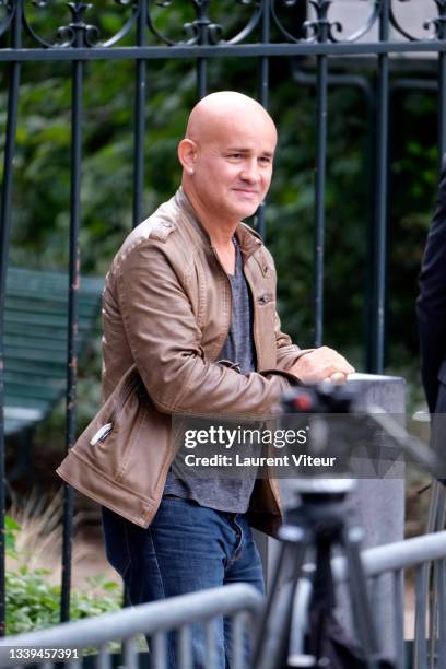 Rachid Ferrache attends Jean-Paul Belmondo's Funeral on Eglise Saint Germin des Pres on September 10, 2021 in Paris, France.