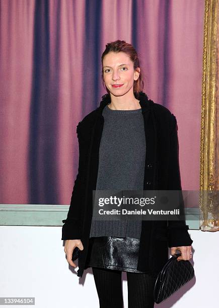 Virginia Galateri di Genola attends the 'Nicolo Cardi Presents Flavio Favelli Solo Show' At The Cardi Black Box Gallery on November 22, 2011 in...