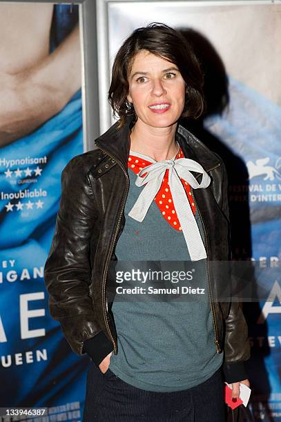 Irene Jacob attends photocall for "Shame" Paris premiere at Mk2 Bibliotheque on November 22, 2011 in Paris, France.