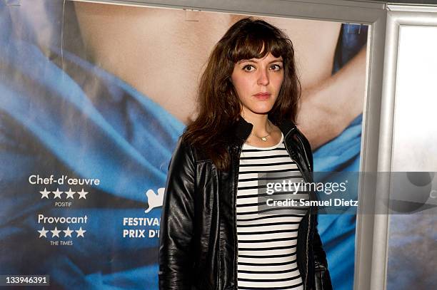 Monia Chokri attends photocall for "Shame" Paris premiere at Mk2 Bibliotheque on November 22, 2011 in Paris, France.