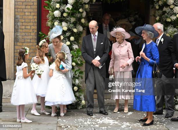 Prince Edward, Duke of Kent and Princess Alexandra, The Honourable Lady Ogilvy attend Flora Alexandra Ogilvy and Timothy Vesterberg's marriage...