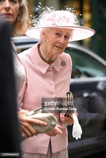 Princess Alexandra, The Honourable Lady Ogilvy attends Flora Alexandra Ogilvy and Timothy Vesterberg's marriage blessing at St James's Piccadilly on...