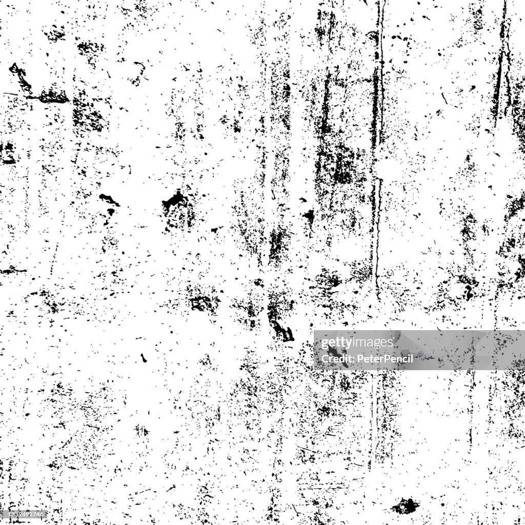 Beton Zement Grunge Textur. Schwarzes staubiges kratziges Muster. Abstrakter körniger Hintergrund. Vektordesign-Grafik. Strukturierter Effekt. Riss.