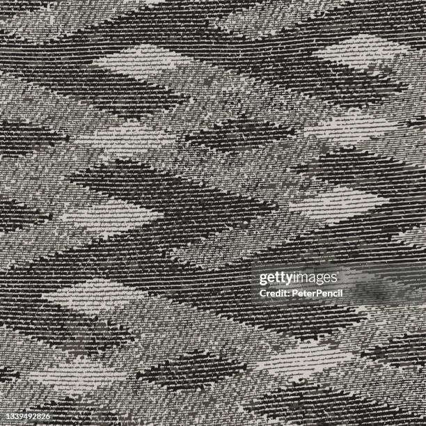 stockillustraties, clipart, cartoons en iconen met fiber fabric cloth textile grunge texture. black dusty scratchy pattern. abstract grainy background. vector design artwork. textured effect. crack. - kleurstof