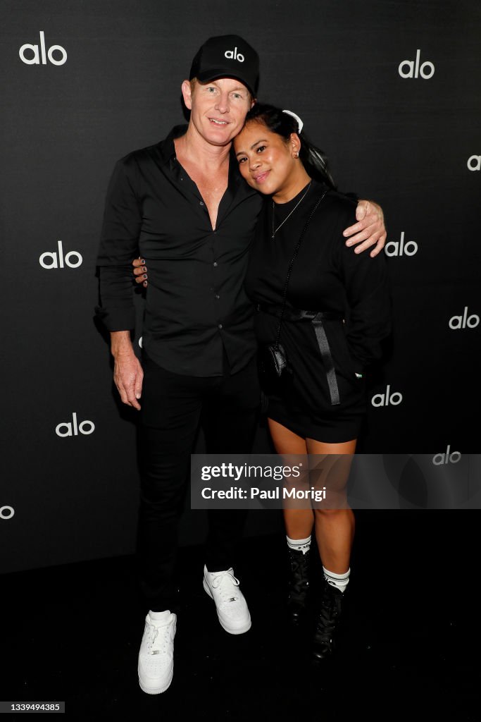 Danny Harris and Maxine Silva attend the Alo Wellness Department News  Photo - Getty Images