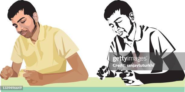 student , - indian college students stock illustrations