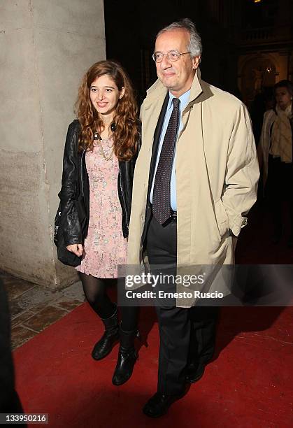 Vittoria Veltroni and Walter Veltroni attend the "Eroine Di Stile" Opening Exhibitionon at Palazzo Altemps on November 22, 2011 in Rome, Italy.