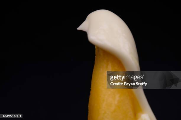 french fry with mayonnaise - mayonnaise stock-fotos und bilder