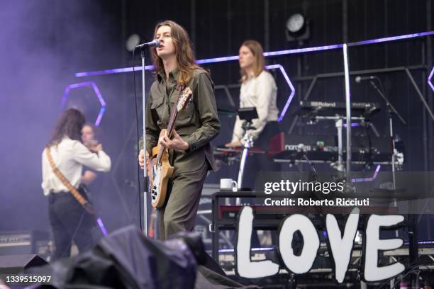 Tom Ogden of Blossoms performs on the Main stage on the first day of TRNSMT Festival 2021 on September 10, 2021 in Glasgow, Scotland.