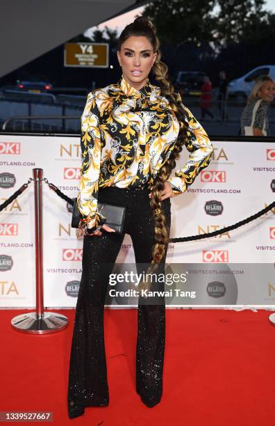 Katie Price attends the National Television Awards 2021 at The O2 Arena on September 09, 2021 in London, England.