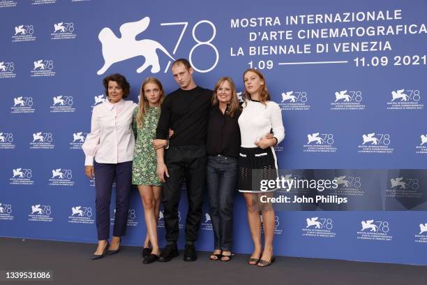 Marie-Jeanne Pascal, Lucie Saada, Tom Mercier, Antoinette Boulat and Lou Lampros attends the photocall of "Ma Nuit" during the 78th Venice...