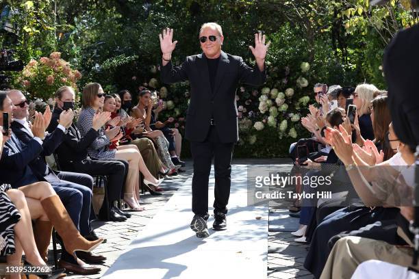 Michael Kors walks the runway during the Michael Kors S/S 2022 fashion show during New York Fashion Week at Tavern on the Green on September 10, 2021...