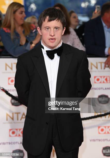 Tommy Jessop attends the National Television Awards 2021 at The O2 Arena on September 09, 2021 in London, England.