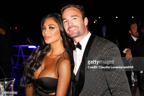 Nicole Scherzinger and Thom Evans attend the amfAR Venice gala 2021 on September 10, 2021 in Venice, Italy.