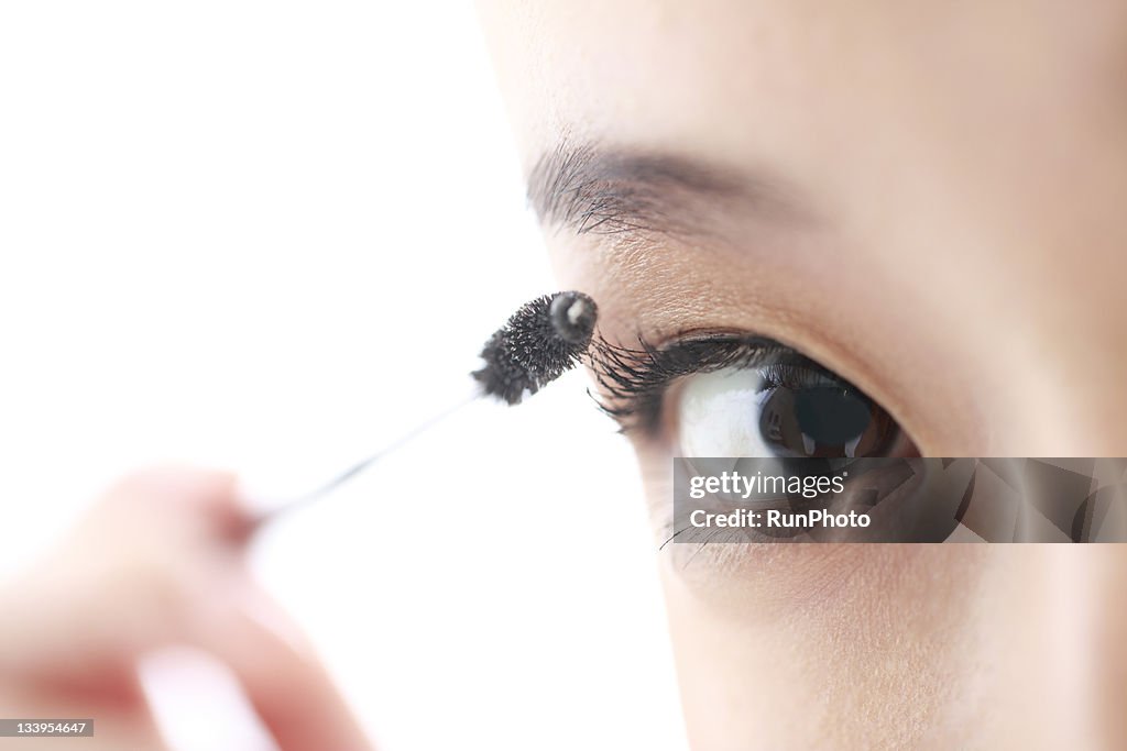 Young woman make-up beauty,eye close-up