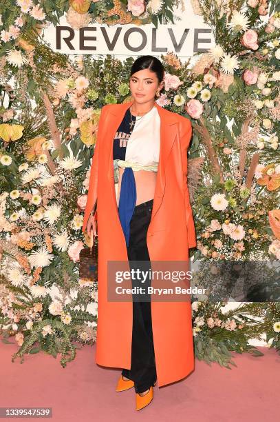 Kylie Jenner attends the REVOLVE Gallery NYFW Presentation And Pop-up at Hudson Yards on September 09, 2021 in New York City.