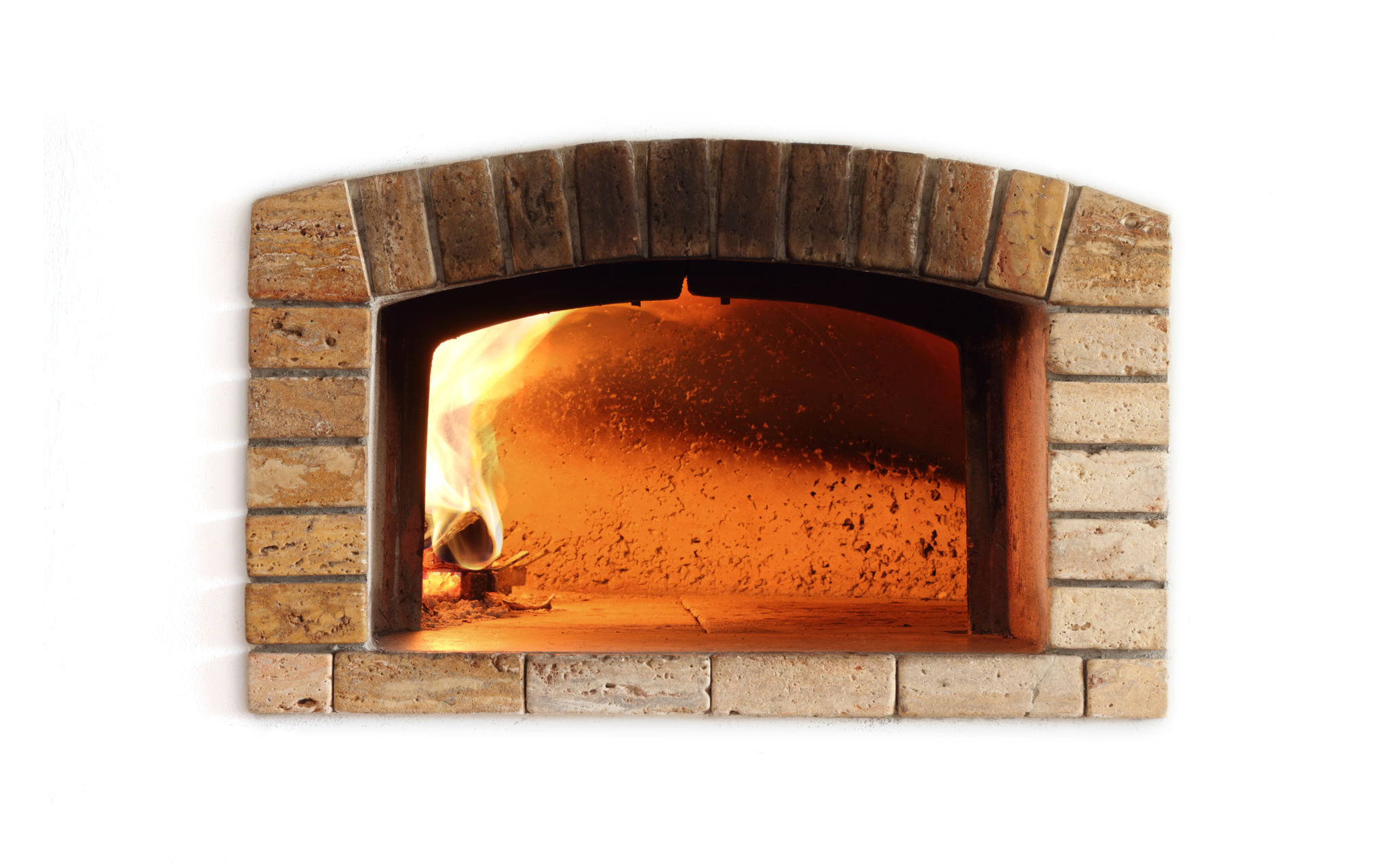 pizza in oven