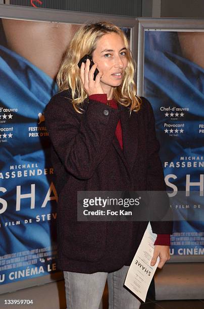 Alexandra Golovanoff attends the 'Shame' - Paris Premiere at Mk2 Bibliotheque on November 22, 2011 in Paris, France.