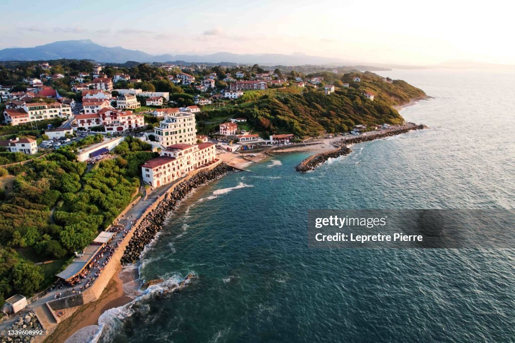 Coucher de Soleil (Sunset) sur Guethary, Pays Basque, France