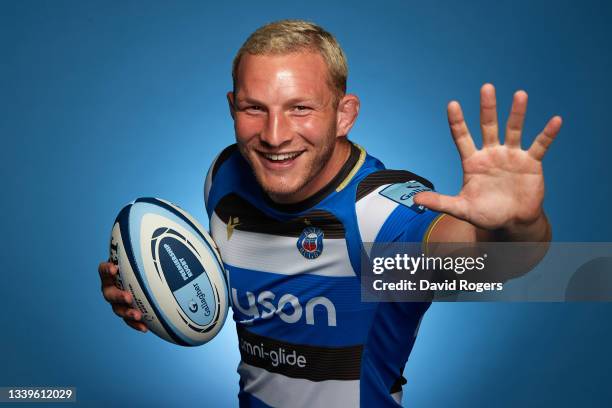 Sam Underhill of Bath Rugby poses for a photo during the Gallagher Premiership Rugby Season Launch at Twickenham Stadium on September 09, 2021 in...