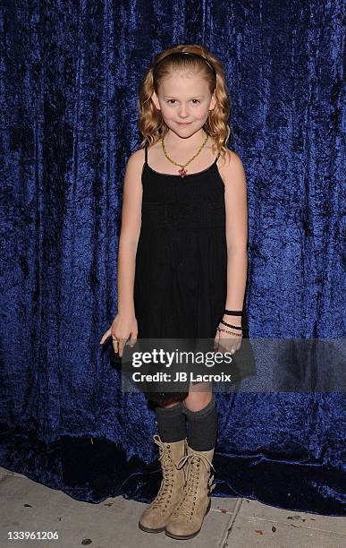 Emliy Alyn Lind arrives to Paramount Pictures' 'Super 8' Blu-ray and DVD release party at AMPAS Samuel Goldwyn Theater on November 22, 2011 in...