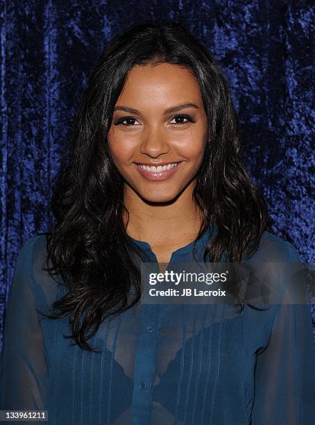 Jessica Lucas arrives to Paramount Pictures' 'Super 8' Blu-ray and DVD release party at AMPAS Samuel Goldwyn Theater on November 22, 2011 in Beverly...