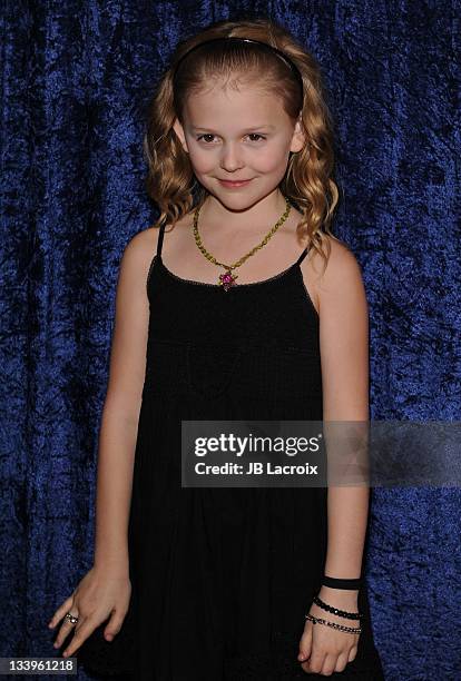 Emliy Alyn Lind arrives to Paramount Pictures' 'Super 8' Blu-ray and DVD release party at AMPAS Samuel Goldwyn Theater on November 22, 2011 in...