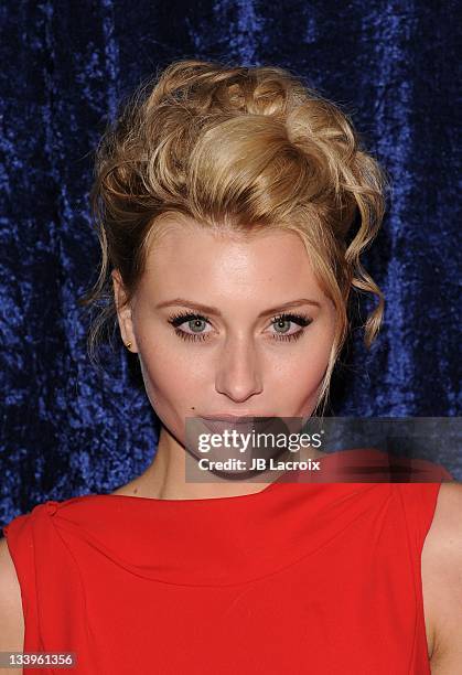 Aly Michalka arrives to Paramount Pictures' 'Super 8' Blu-ray and DVD release party at AMPAS Samuel Goldwyn Theater on November 22, 2011 in Beverly...